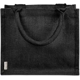 Okiyo Miyag Midi Jute Gift Bag Black Close Up